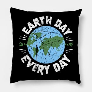 Earth Day Everyday Climate Vote Typographie Illustration Gift Pillow