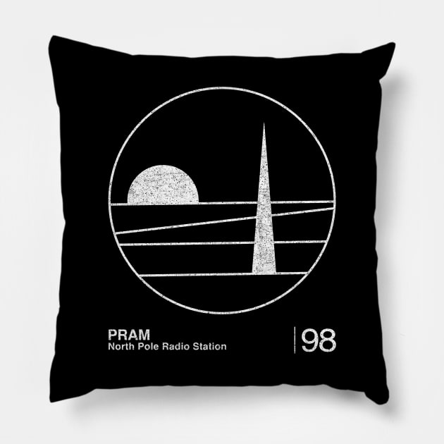 North Pole Radio Station / Minimalist Fan Artwork Graphic Design Pillow by saudade