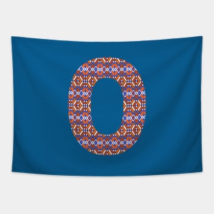 Monogram Letter O- geometric pattern Tapestry