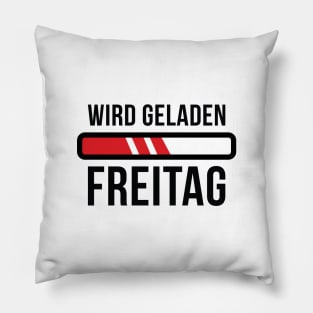 German Loading Friday Design Pillow