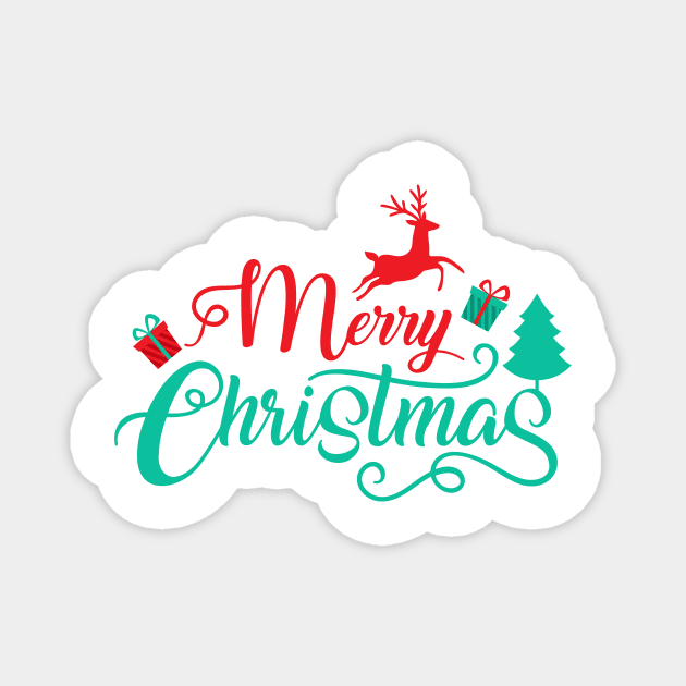 Merry Christmas Magnet by Mystik Media LLC