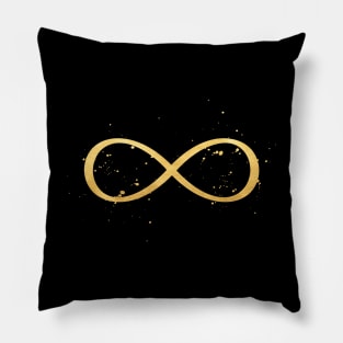 infinity sign gold symbol sign love Pillow