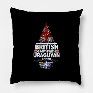 British Grown With Uraguyan Roots - Gift for Uraguyan With Roots From Uruguay Pillow