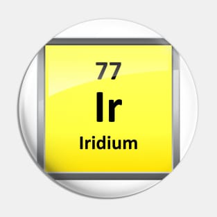 Iridium Periodic Table Element Symbol Pin