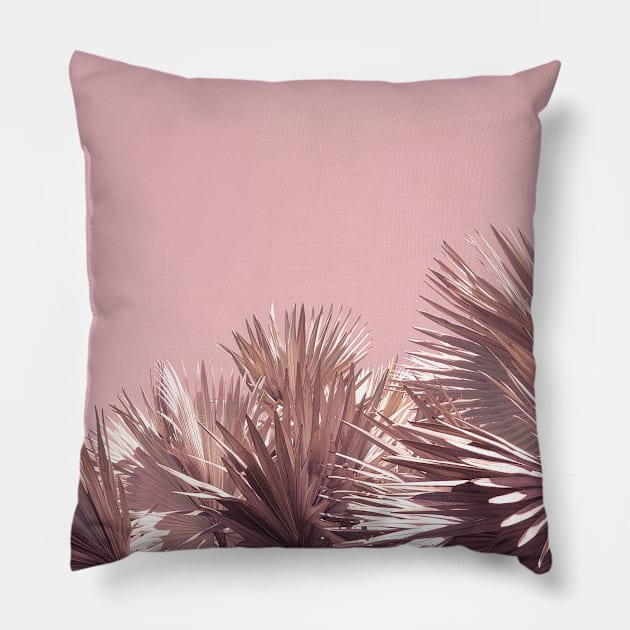 Palm trees - pink - nature photography Pillow by ArtByMe