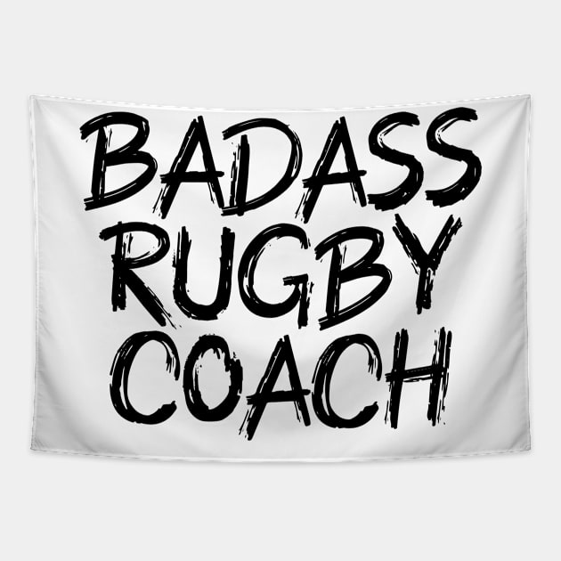 badass rugby coach Tapestry by Jabinga