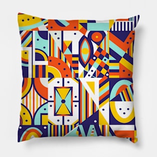 Colorful geometric artwork Pillow