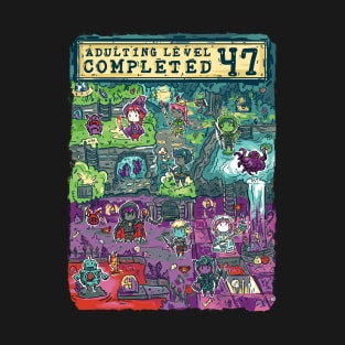 Adulting Level 47 Completed Birthday Gamer T-Shirt