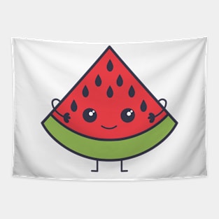 Kawaai Smiling Watermelon Tapestry