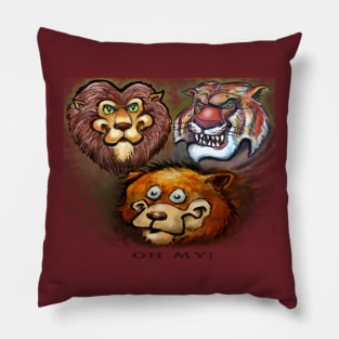 Lions Tigers and Bears Pillow