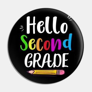 Hello Second Grade Pin