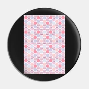 Hexagon Pastel Pattern Pin