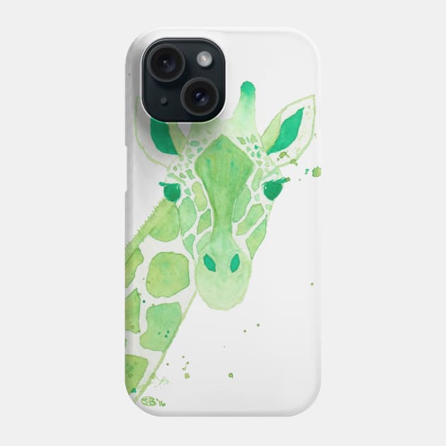 Lime Green Giraffe Phone Case by dangerbetz