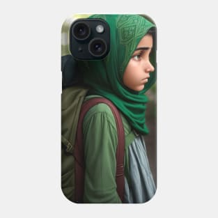 A beautiful girl Veiled with green eyes. Phone Case