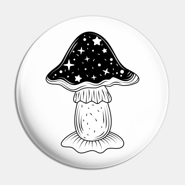 Galaxy Mushroom Pin by nerdlkr