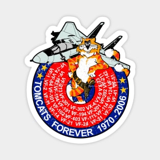 F-14 Tomcat - Tomcats Forever 1970- 2006 - Grunge Style Magnet