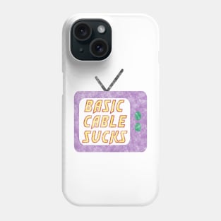 Basic cable 90's 2000's retro television meme joke Phone Case