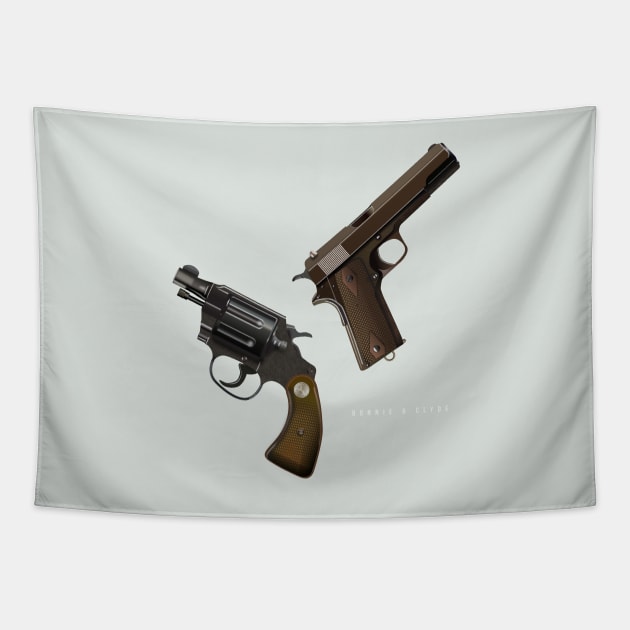 Bonnie & Clyde - Alternative Movie Poster Tapestry by MoviePosterBoy