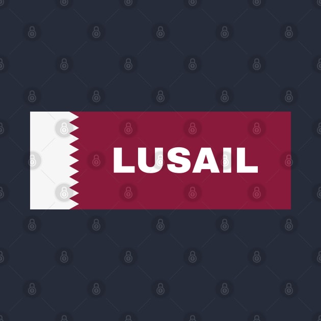 Lusail City in Qatar Flag by aybe7elf