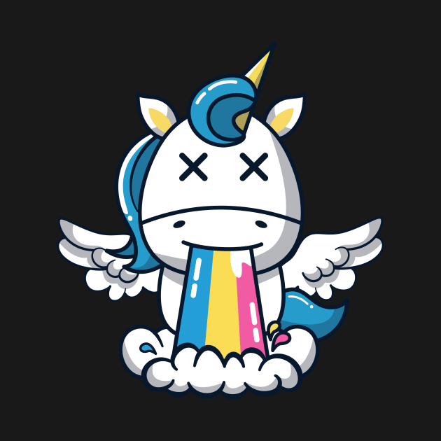 Rainbow Regurgitation - The Vomiting Unicorn by Holymayo Tee