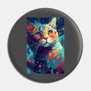 Abstract Cat Pin