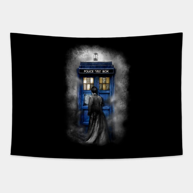 Halloween 10th Doctor lost in the mist Tapestry by Dezigner007