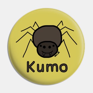 Kumo (Spider) Japanese design in color Pin