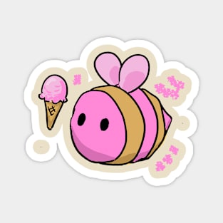 Strawberry Ice Cream Bee Magnet