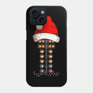 Merry Christmas Drag Racing Christmas Tree Santa Hat Phone Case