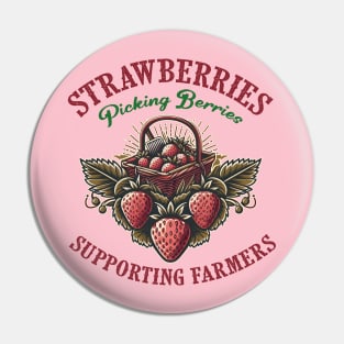 Strawberry Picking Pin