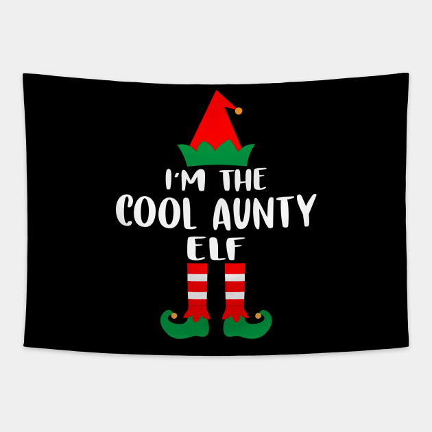 I'm The Cool Aunty Elf Family Matching Group Christmas Costume Outfit Pajama Funny Gift Tapestry by norhan2000