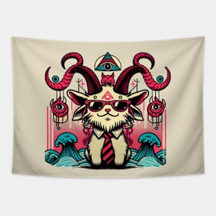 Goat Illuminati Tapestry