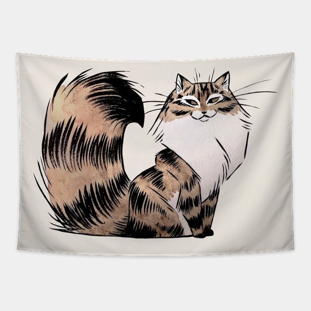 Maine Coon Tapestry by NatSmall