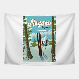 Nagano Japan Ski poster Tapestry