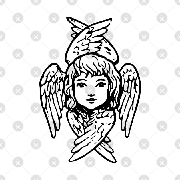 Vintage Hand-drawn Seraph by Vintage Boutique