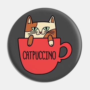 Catpuccino in Orange Tabby Pin