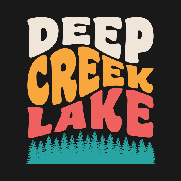 Deep Creek Lake State Park Maryland Vintage Typography by PodDesignShop