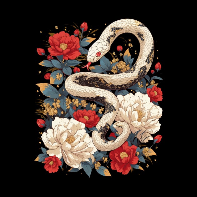 snake and flowers by StevenBag
