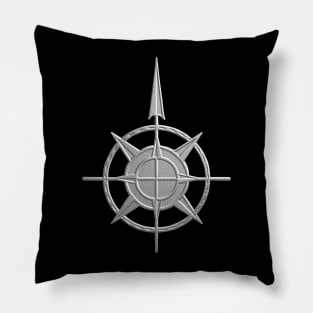 Pointing The Way - compass symbol Pillow