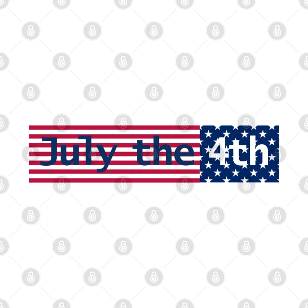 July 4th Typography in Stars and Stripes Text by ellenhenryart