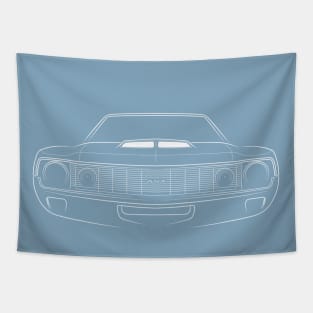 1970 AMC AMX - front stencil, white Tapestry