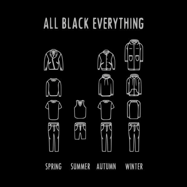 All Black Everything Four Seasons Clothing by prettyinpunk