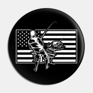 American Marlin Fishing Pin