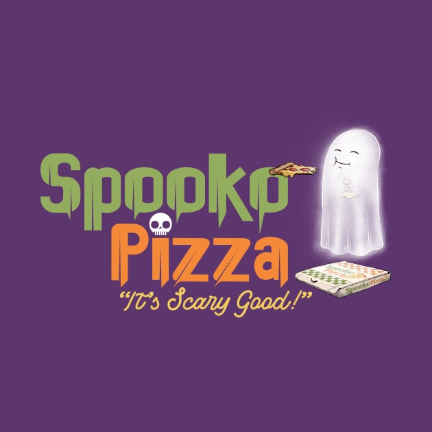 Spooko Pizza Wide Logo by AJIllustrates