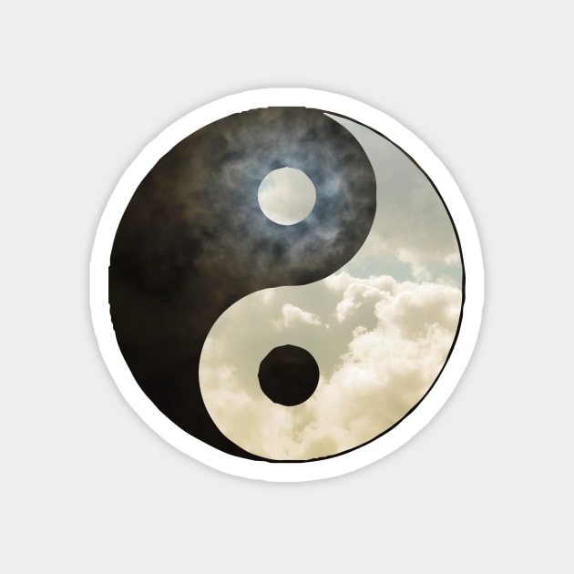 Yin and Yang - Day and Night Magnet by brainbag