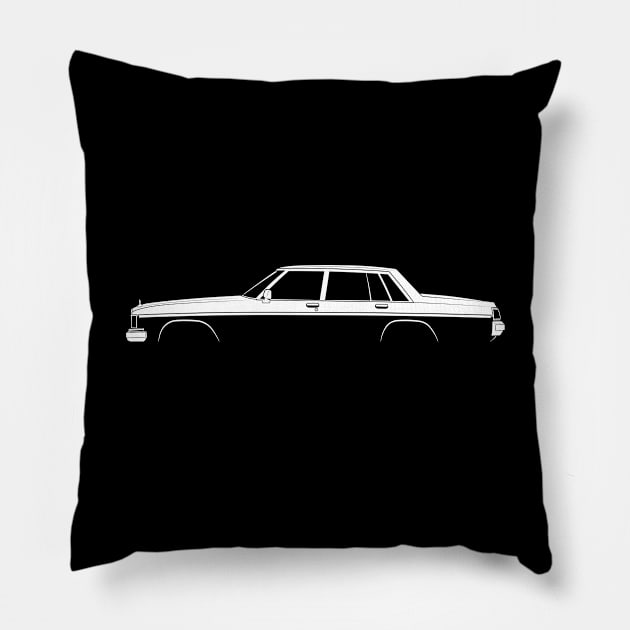 Holden Statesman (WB) Silhouette Pillow by Car-Silhouettes