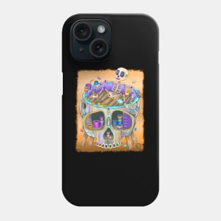 Skeleton Relaxing Day Off - Día De Los Muertos - Vacation Mode - Cute Skeleton Phone Case