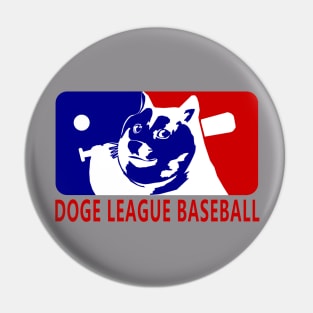 Doge League Baseball Logo Pin