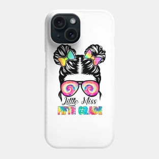 Little Miss Fifth Grade Messy Bun Girl Back To School Phone Case