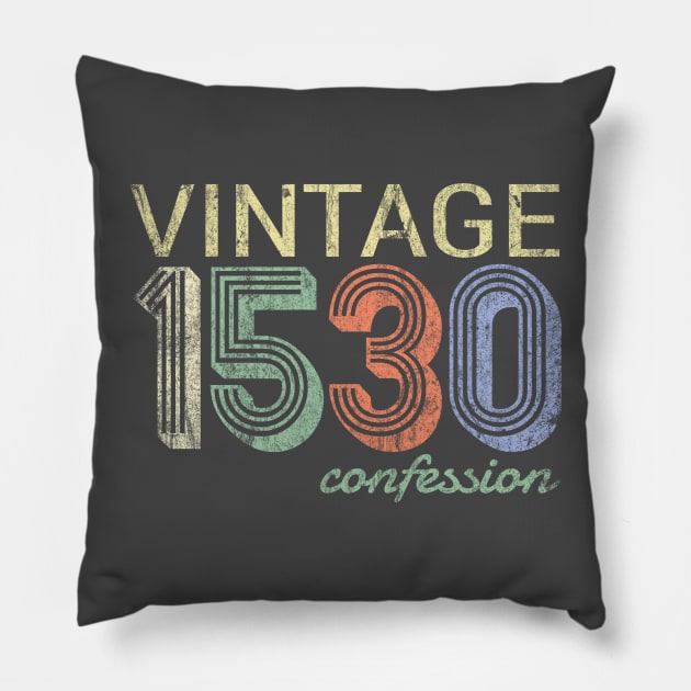 Vintage 1530 Confession Pillow by Lemon Creek Press